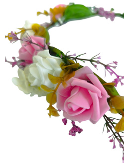 Opaska na Głowę Wianek Komunijny Róże Komunia