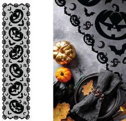 Bieżnik Dekoracyjny CZARNE DYNIE Halloween 45x200