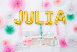 Balon foliowy Litera "L", 35cm, złoty, 1 szt.