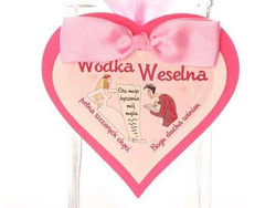 Zawieszki na alkohol z różowym sercem, 25 szt.