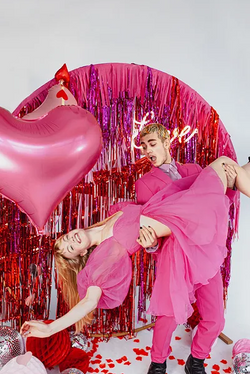 Kurtyna Party, czerwony, 90x250cm, 1 szt.