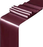 Satyna Gładka Bieżnik Dekoracja BORDOWY 0,16 x9m