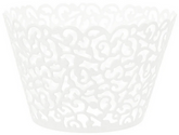 Foremki Papilotki na Muffiny Koronkowe Białe 10szt