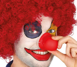 Lateksowy Sztuczny Czerwony Nos KLAUNA z DŹWIĘKIEM