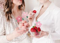 Toppery Pikery Dekoracyjne KWIATKI Kwiaty 8szt.