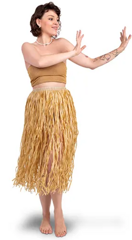 Spódnica Hawajska SŁOMKOWA z Rafii Aloha 77cm