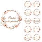 Naklejki Słodkie Podziękowanie BOHO 50mm 10szt.