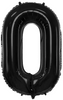 Balon foliowy Cyfra ''0'', 86cm, czarny