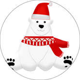 Opłatek tortowy 20 cm,  Święta, 1 szt.