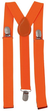 Neonowe Pomarańćzowe Szelki Disco Lata 80 Strój