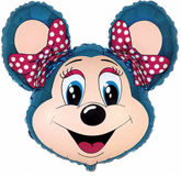 Balon foliowy 24" - GŁOWA MYSZKI (NIEBIESKA)