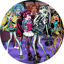 Opłatek tortowy 20 cm, 1 szt. Monster High