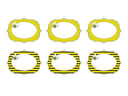 Etykieta Candy Bar Pszczółka, 9x7 cm, mix, 1op.