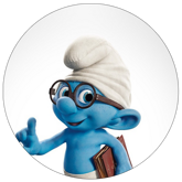 Opłatek tortowy 29 cm, Smerfy 1 szt.