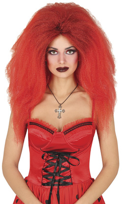Peruka Wiedźmy Czarownicy CZERWONE WŁOSY Halloween
