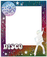 RAMKA DO ZDJĘĆ Retro DISCO Lata 80 Party Fotobudka