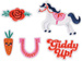 Naprasowanki Giddy up, mix, 2-7x3.5-7 cm 5szt.