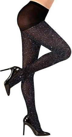 Rajstopy CZARNE Brokatowe Sylwester 40 DEN