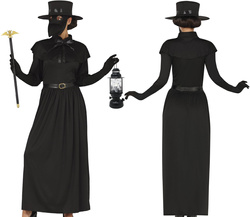 Strój Kostium Damski Doktor Plagi Dżumy Bal, M