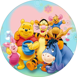 Opłatek tortowy 14 cm, Kubuś Puchatek 1 szt.