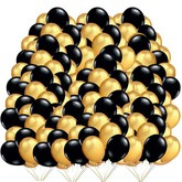 Zestaw Balonów Złote, Czarne, 11cali 100szt.