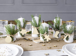 Drewniane konfetti Gwiazdki, 2x2cm, 1 szt.