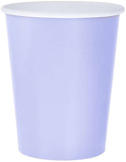 Kubeczki pap. jednokolorowe lawendowe 270ml 14 szt