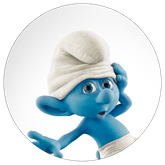 Opłatek tortowy 29 cm, Smerfy 1 szt.