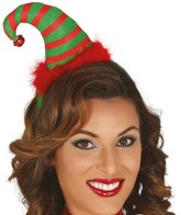 Opaska Świąteczna na Głowę CZAPKA ELFA