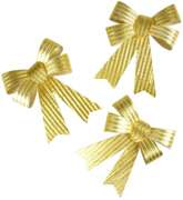 Zestaw kokard dekoracyjnych - prążki złote 3szt.