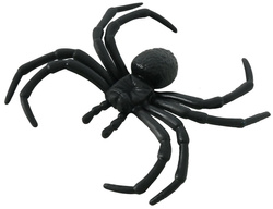 Dekoracje Zestaw Pająki Czarne Halloween 4szt 8cm