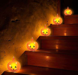 Balony Świecące z Lampką Dynia Halloween 5szt.