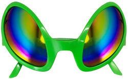 Okulary Imprezowe OBCY Kosmita UFO z Efektem Holo