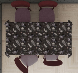 Obrus Foliowy CMENTARZ Śmierć Halloween 137x274cm