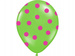 Balony z nadrukiem Apple Green "Kropki róż",5 szt.