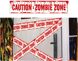 Taśma Ostrzegawcza Krew ZOMBIE ZONE! Halloween 6m