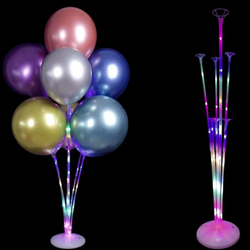 Stojak Stelaż na Balony 7 Patyczków ŚWIĘCĄCY LED