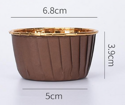 Foremki Papilotki na Muffiny Brązowo Złote 50szt.