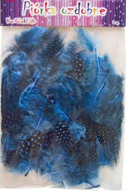 Piórka nakrapiane niebieskie op.3g