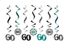 Świderki 60 urodziny, 60 cm, 7 szt., 1 op.