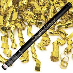 Tuba z serpentynami, złoty, 80cm 1 szt.