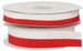 Tasiemka rypsowa biało-czerwona 25mm 30y