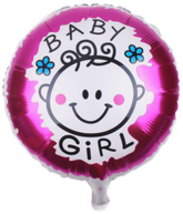 Balon foliowy Baby Girl,18cali, 1szt.