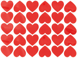 Naklejki Ozdobne Czerwone SERCA Walentynki 30szt.