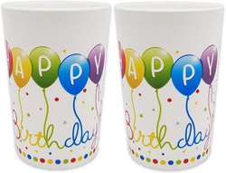 Kubeczki Eko Happy Birthday Baloniki 230ml 2szt.