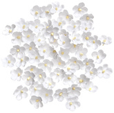Papierowe Kwiatki Dekoracyjne Białe DIY 2cm 60szt.