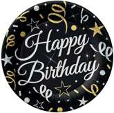 Talerzyki Papierowe Happy Birthday 18cm 6szt.