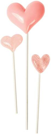 Serduszka na Patyczku Dekoracyjne Walentynki 3szt.
