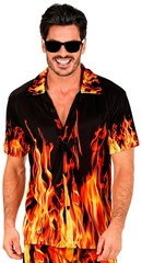 Koszula z Krótkim Rękawem Ogień Płomienie L/XL
