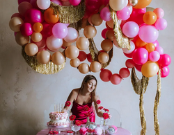 Balony z łącznikiem, 33 cm, jasny róż 20szt.